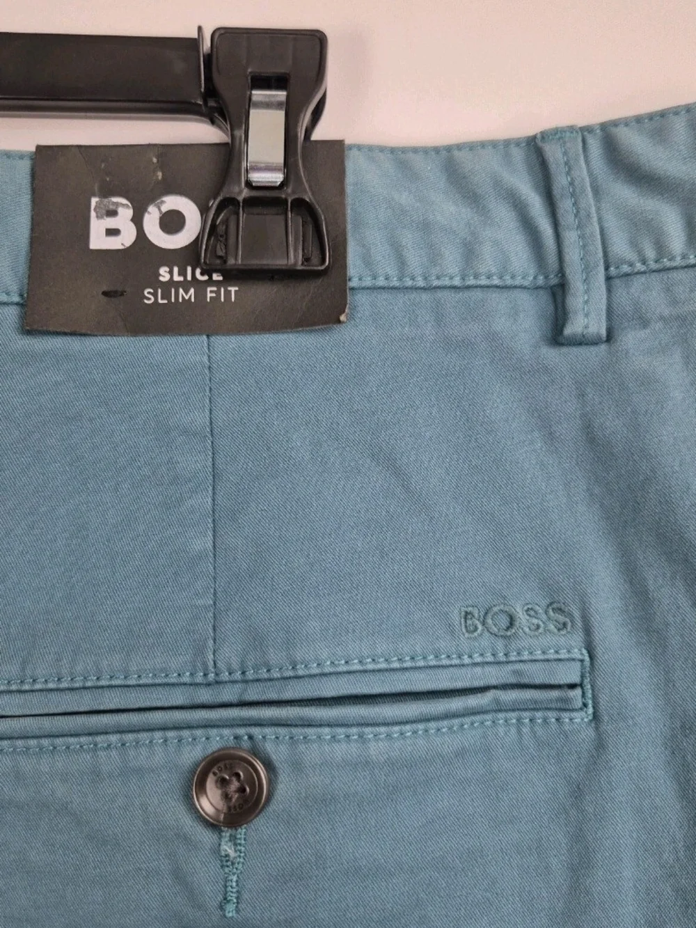 Boss Hugo Boss Men's Shorts Size 38 Slice Slim Fit Green Flat Front NWT 09